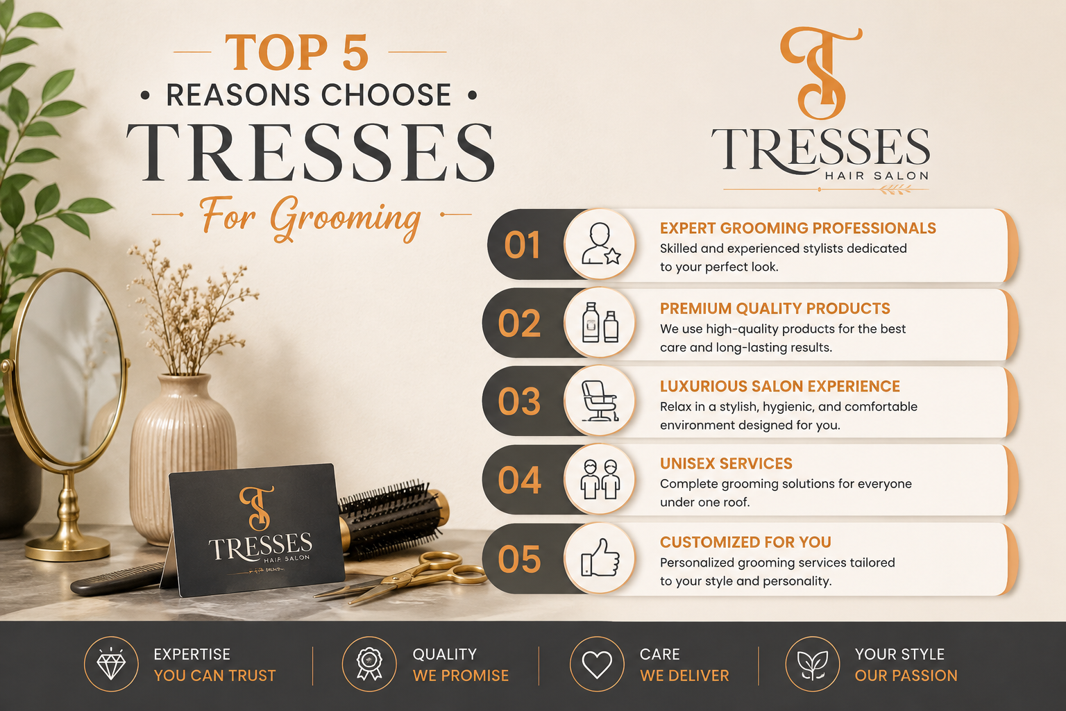 Top 5 Reasons Choose Tresses For Grooming